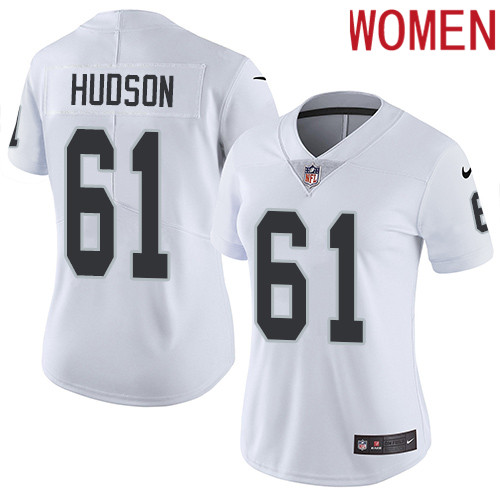 2019 Women Oakland Raiders 61 Hudson white Nike Vapor Untouchable Limited NFL Jersey